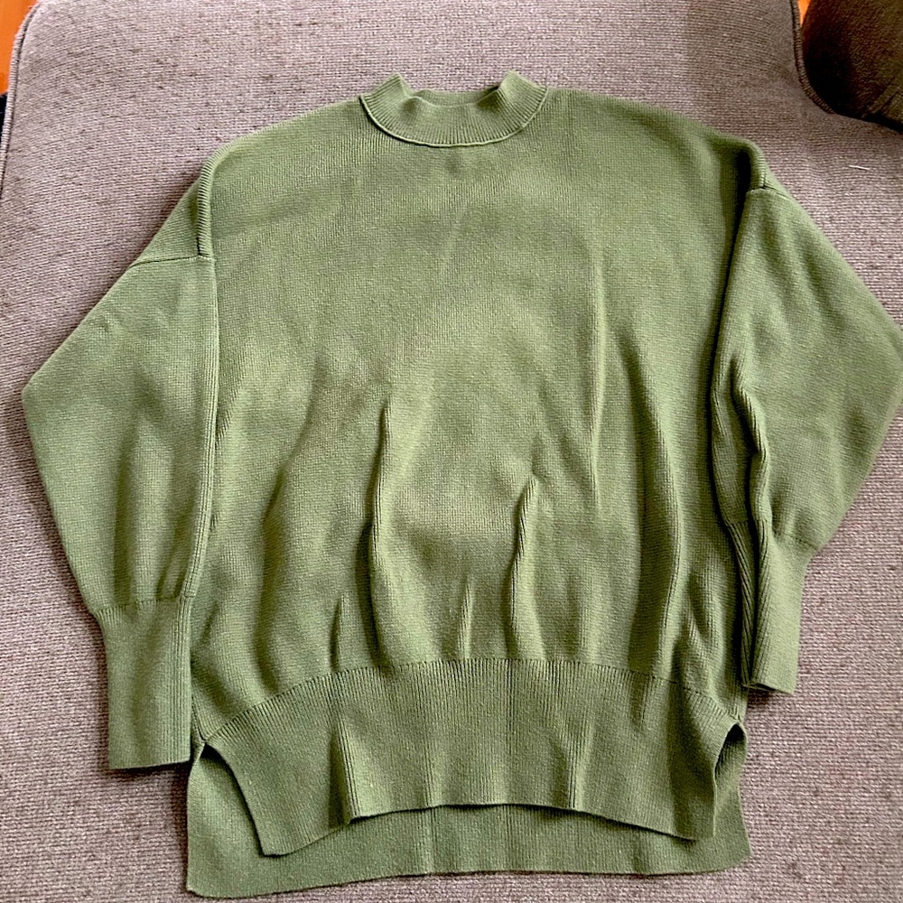 Olive green A & F sweater